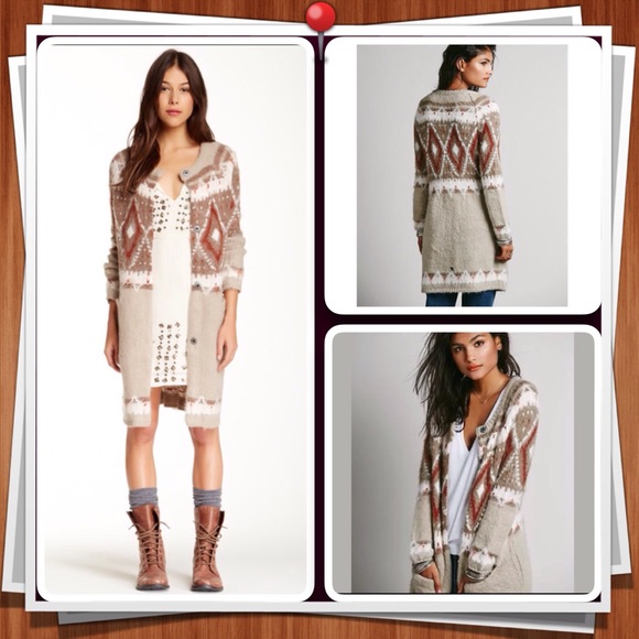For Lori🌟HP🌟Free People Fairisle CardiganSweater - Picture 2 of 3